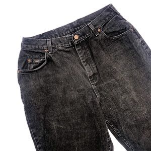 VINTAGE LEE BLACK TAPERED TAPERED MOM JEANS
